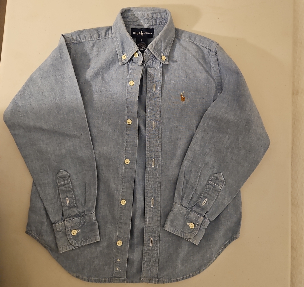 Ralph Lauren Light Blue Chambray Button-Down Shirt - Boys